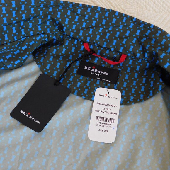 NWT Kiton Cima M bomber jacket lightweight golf sailing tennis windbreaker Italy - Picture 10 of 15